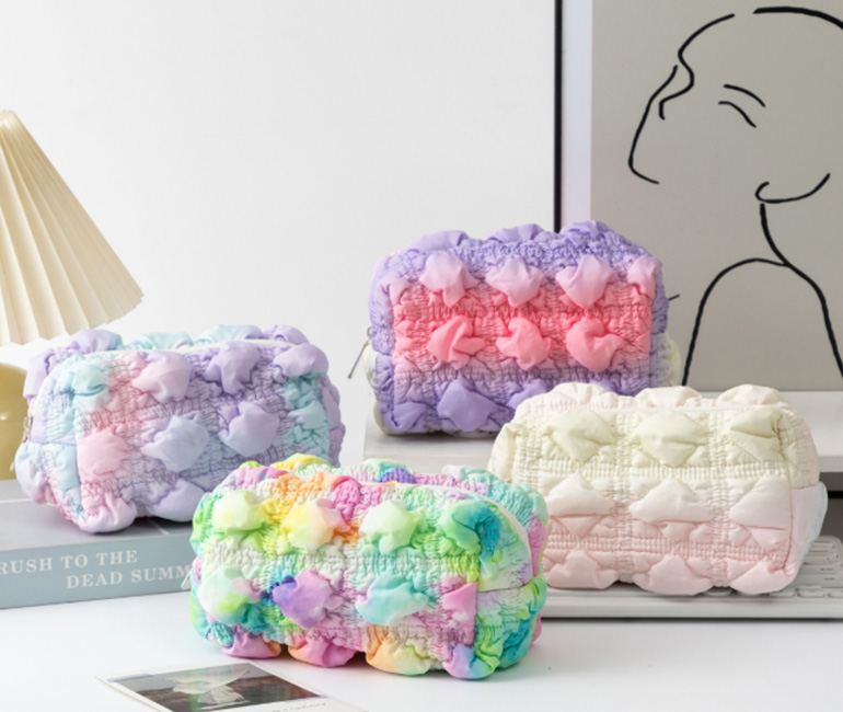 Colorful Puffy Cosmetic Bag