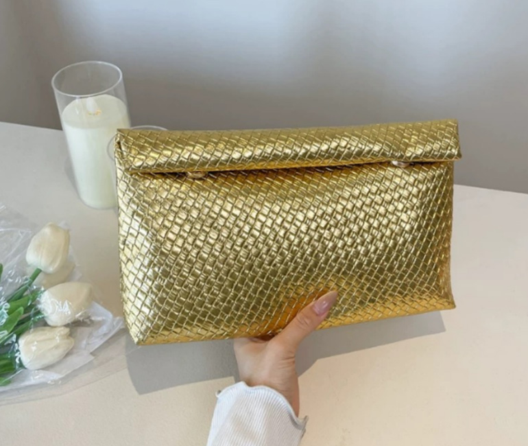 Gold Foiling Clutch Bag PU Bag