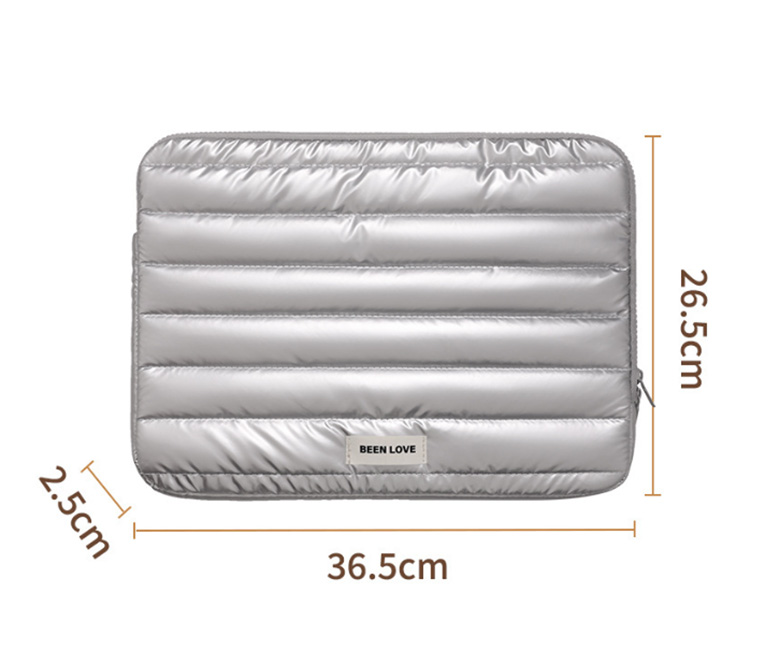 Silver Foil Puffy Laptop Case